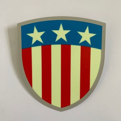 Shield Shape Photoluminescent Signage Glowing Time Over 8 Hours