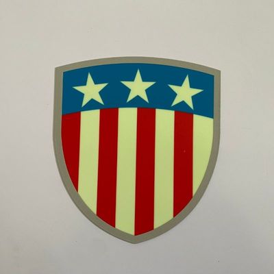 Shield Shape Photoluminescent Signage Glowing Time Over 8 Hours