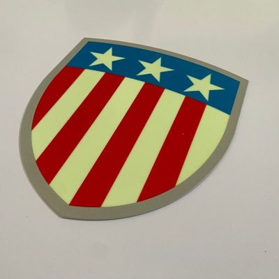 Shield Shape Photoluminescent Signage Glowing Time Over 8 Hours